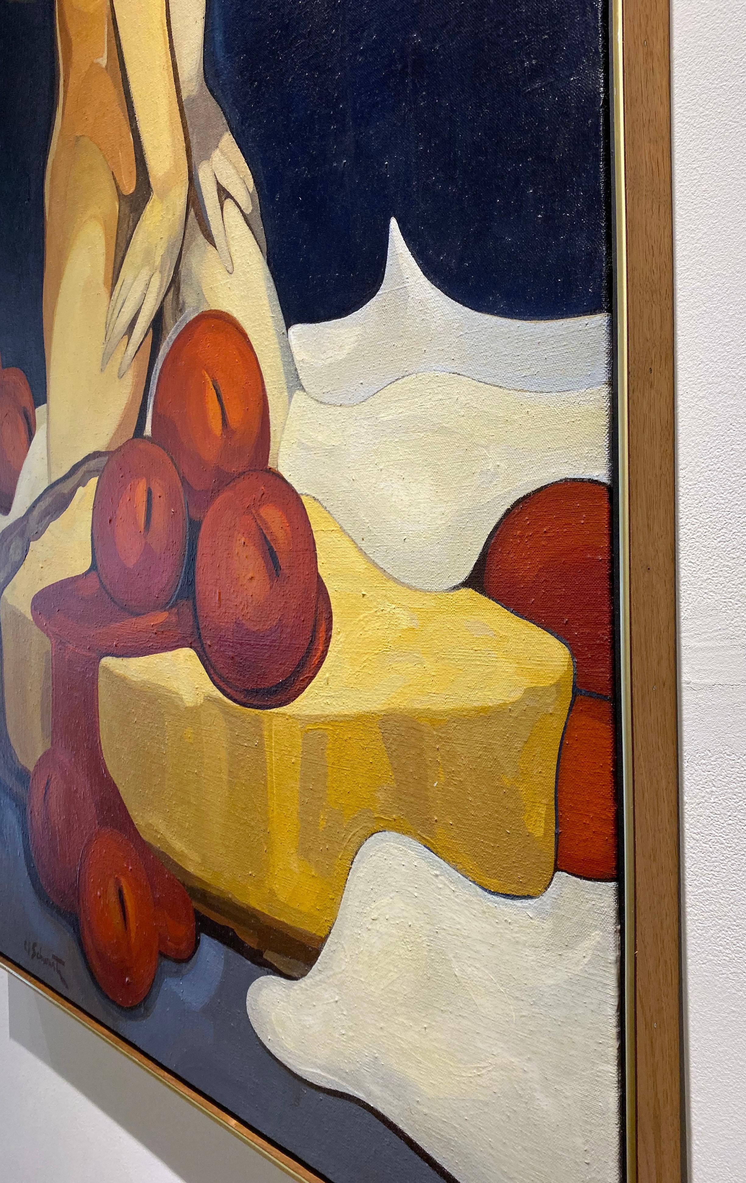 CHEESECAKE ALLA CILIEGIA - Still-Life Painting Nero di Carl E. Schwartz
