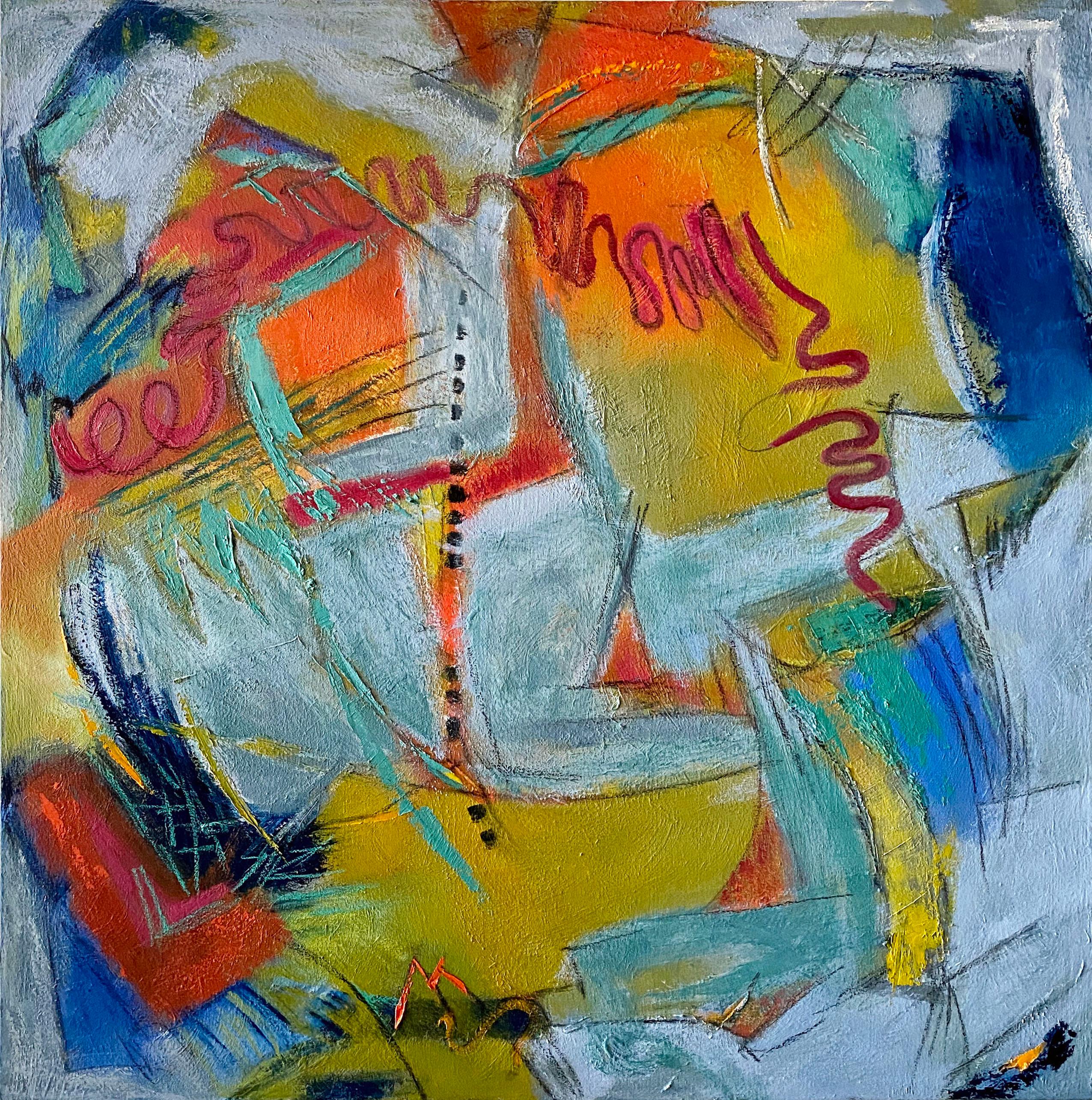 Sherry Giryotas Abstract Painting - AFTERNOON MEANDERINGS
