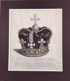 Fine Engraving of The Rich Imperial Crown of King George III