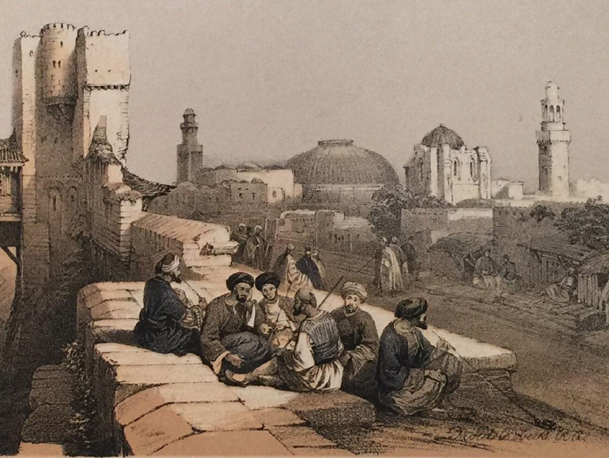 Historic Sights in Jerusalem, Thebes and Cairo - Romantic Art by David Roberts