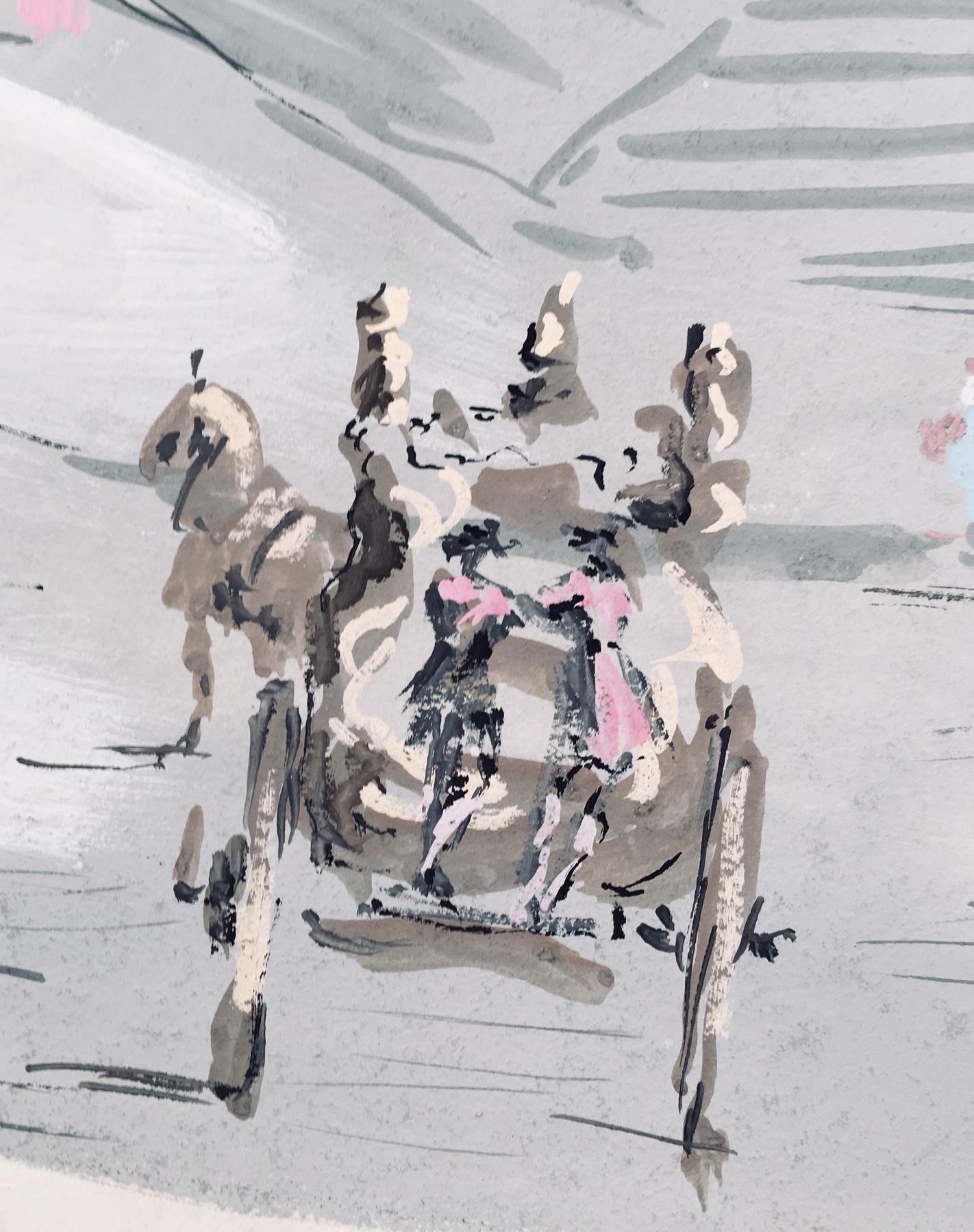 Les marches espagnoles à Rome - Impressionnisme Art par Roderic Montague O'Connor
