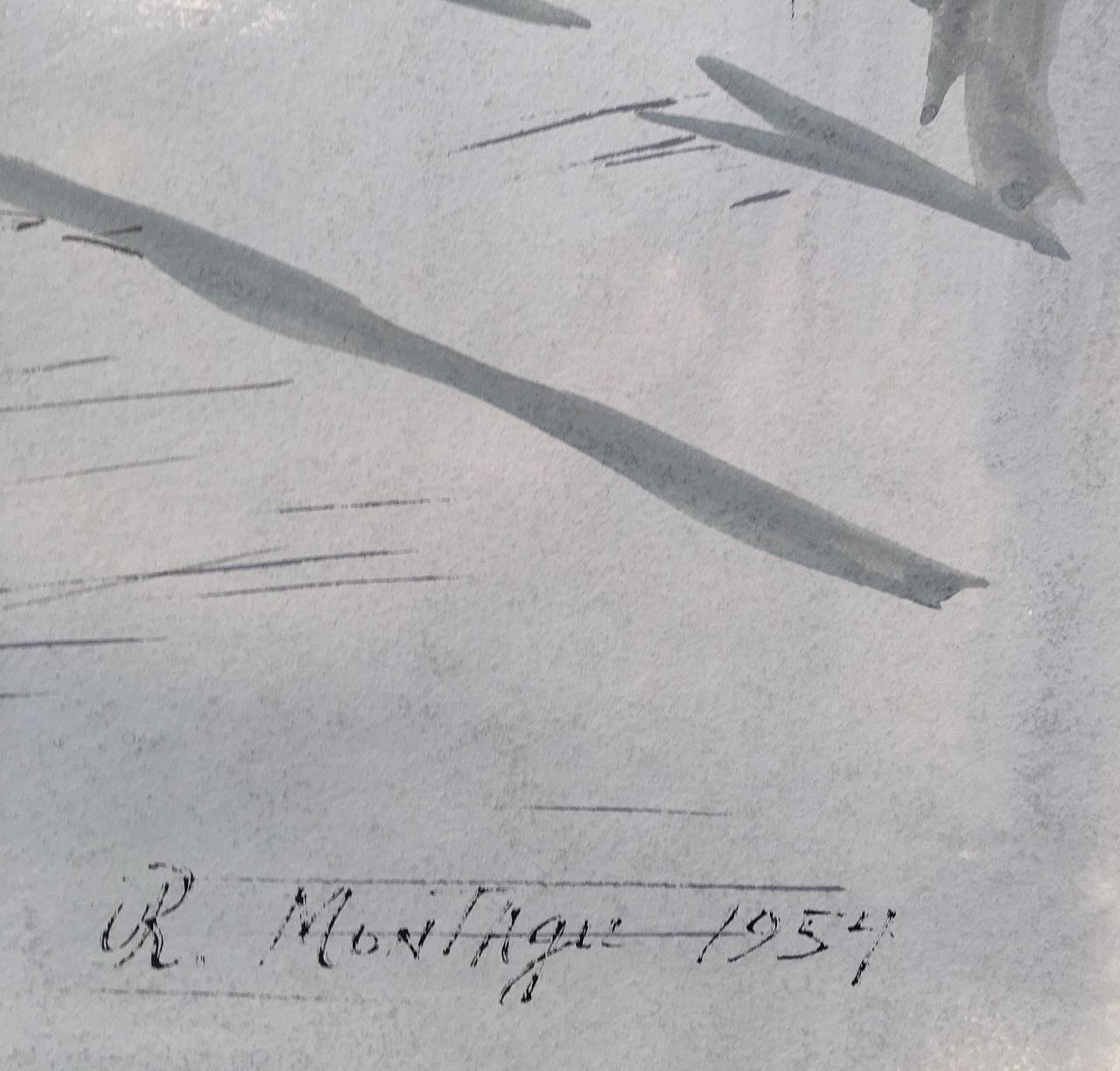 Roderic Montagu O'Connor était un Irlando-américain d'origine française (1907-2001) alias Roderic Montagu. Il était un peintre et muraliste impressionniste réputé, principalement connu pour ses compositions de ruines architecturales romaines, de