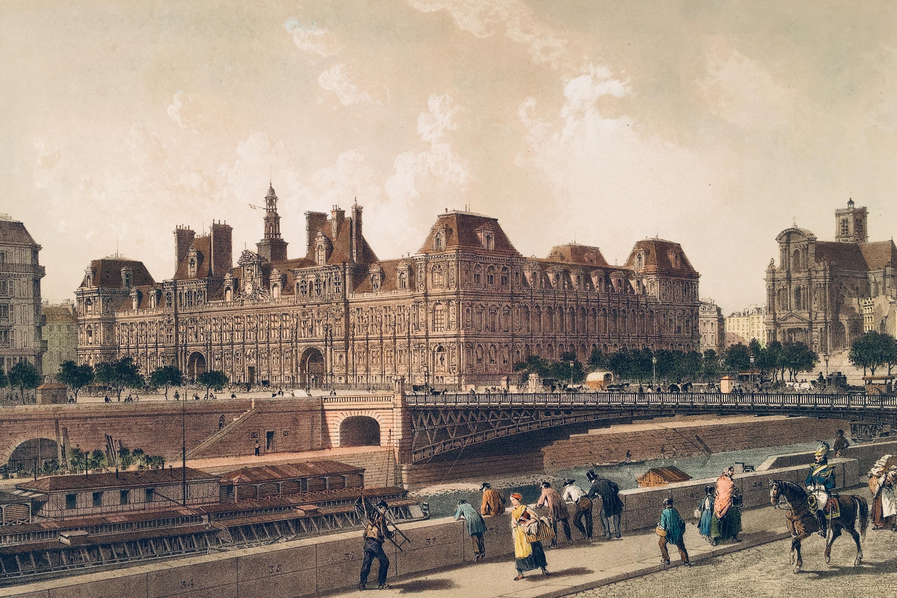 Hotel de Ville Paris (Realismus), Print, von Phillippe Benoist