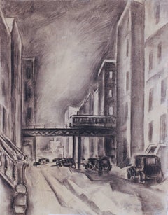 "Snowstorm, West 87th Street, NewYork" City Adriaan Lubbers