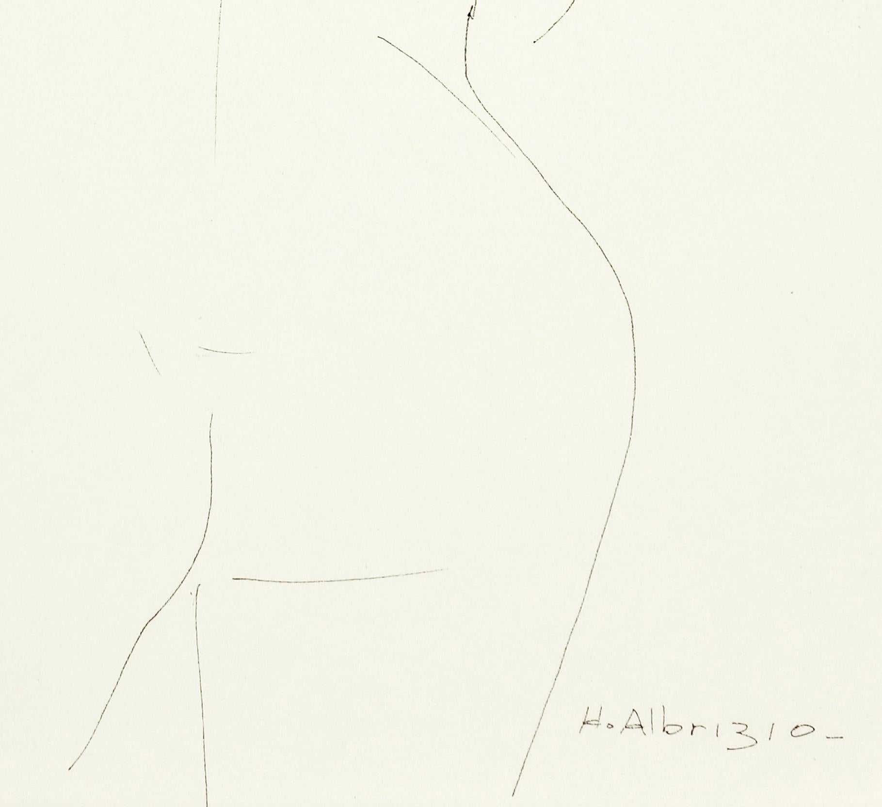Untitled Female Nude - Abstract Art by Humbert Albrizio 