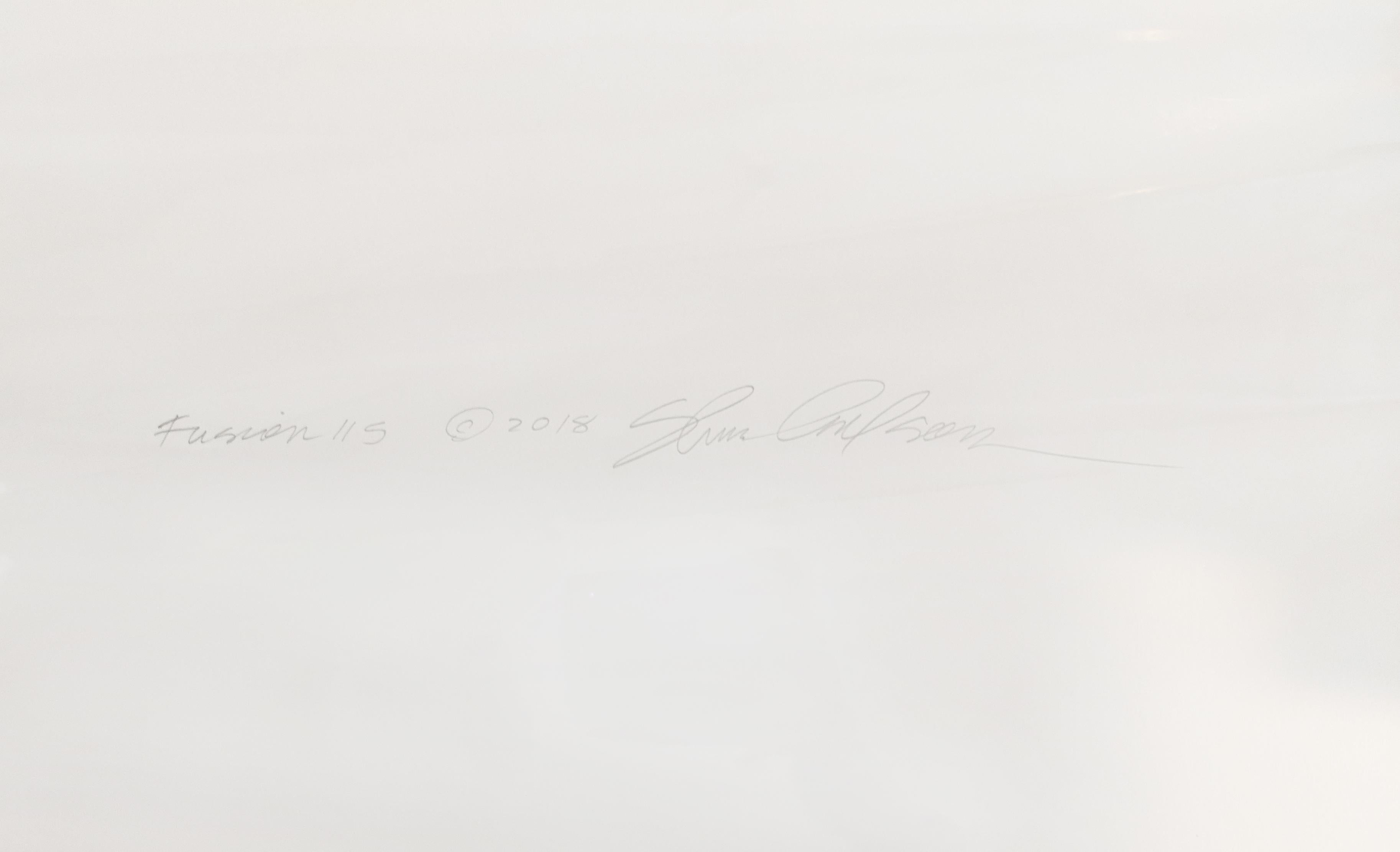 Fusion 115 - Beige Abstract Drawing by Shar Coulson