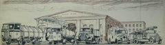 Art Deco Landscape Drawings and Watercolours