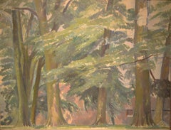 Un paysage Wood Wood, 20e siècle Paysage à l'huile