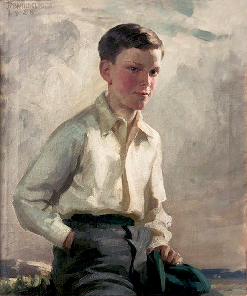 James Penniston Barraclough  Portrait Painting - Portrait of a Boy, 20th Century English Oil 