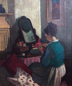 The Dressing Table, britisches Ölgemälde des 20. Jahrhunderts