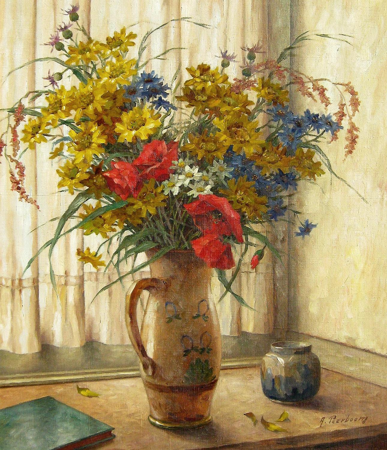 Alfons Peerboom Still-Life Painting - Floral Still Life 