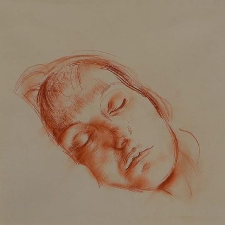 Portrait of the Artist's Wife, 20th Century Graphite on Paper