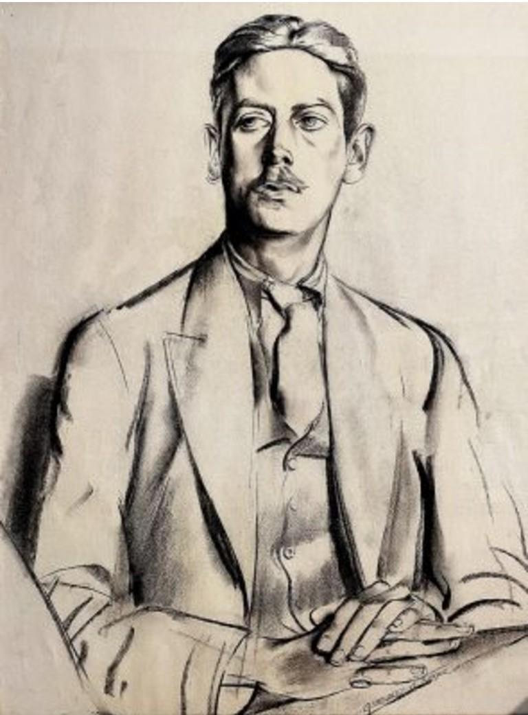 James Stroudley Portrait - Florentine Gent, 20th Century Graphite on Paper