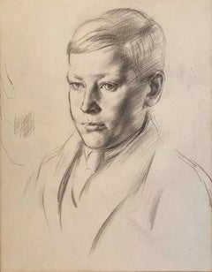 Portrait of a Boy, 20th Century Graphite on Paper