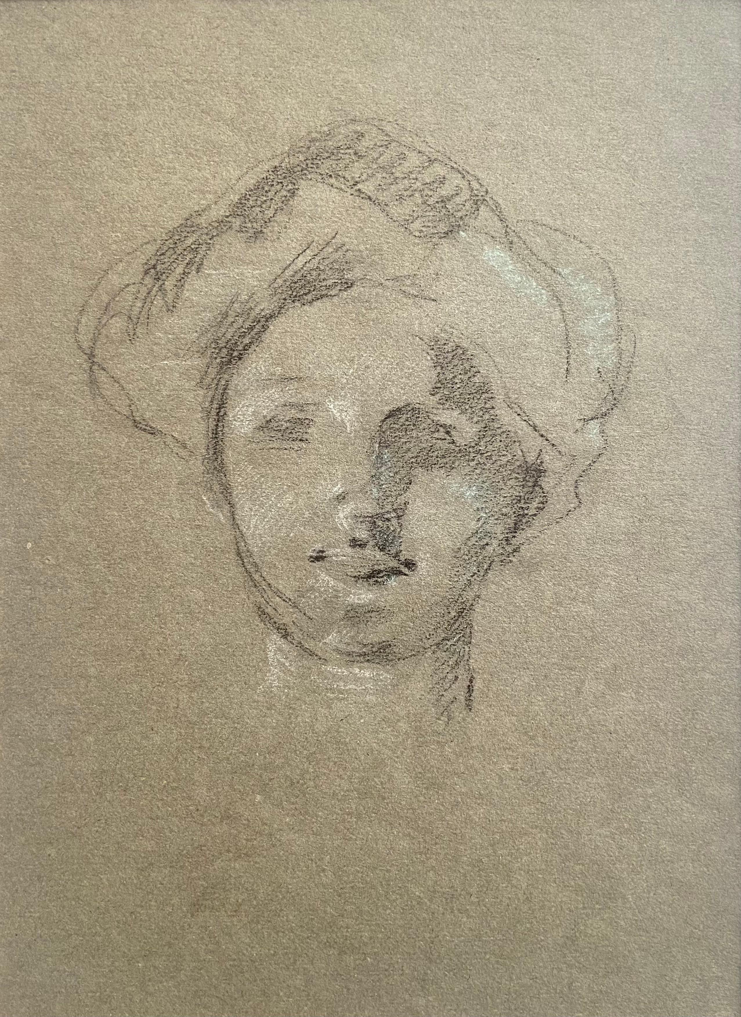 Pierre Adolphe Valette Figurative Art - Portrait of Gabriela Valette