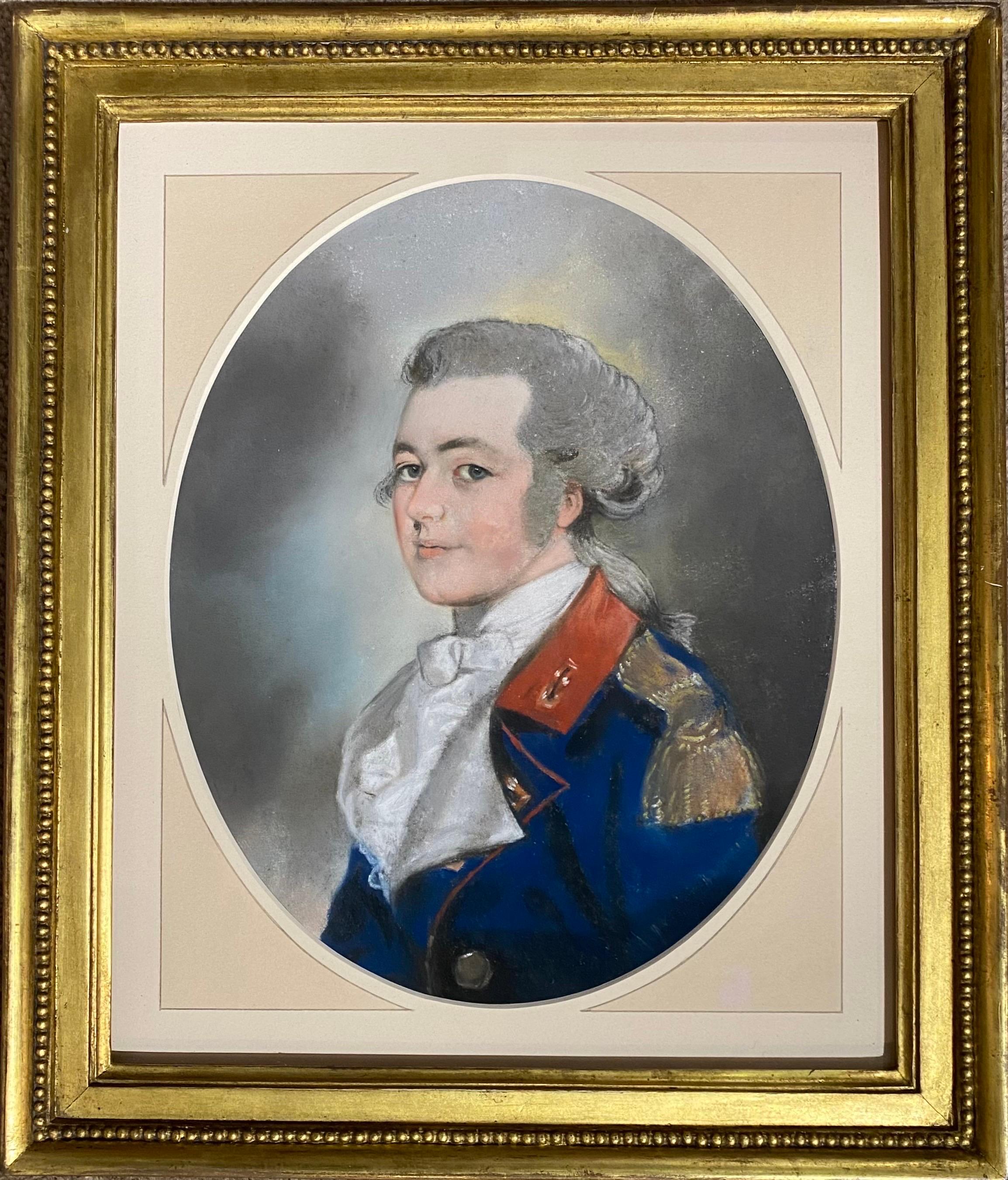 Portrait d'un jeune officier, Thomas Lawrence, volontaire irlandais - Romantique Art par Sir Thomas Lawrence