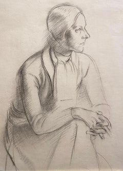 Portrait of a Woman Sitting in Profile