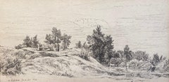 A View Near Redhill, 19th Century Pen and Ink Drawing by Samuel Palmer