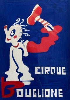 Cirque Bouglione, 20th Century French School Circus Paintings