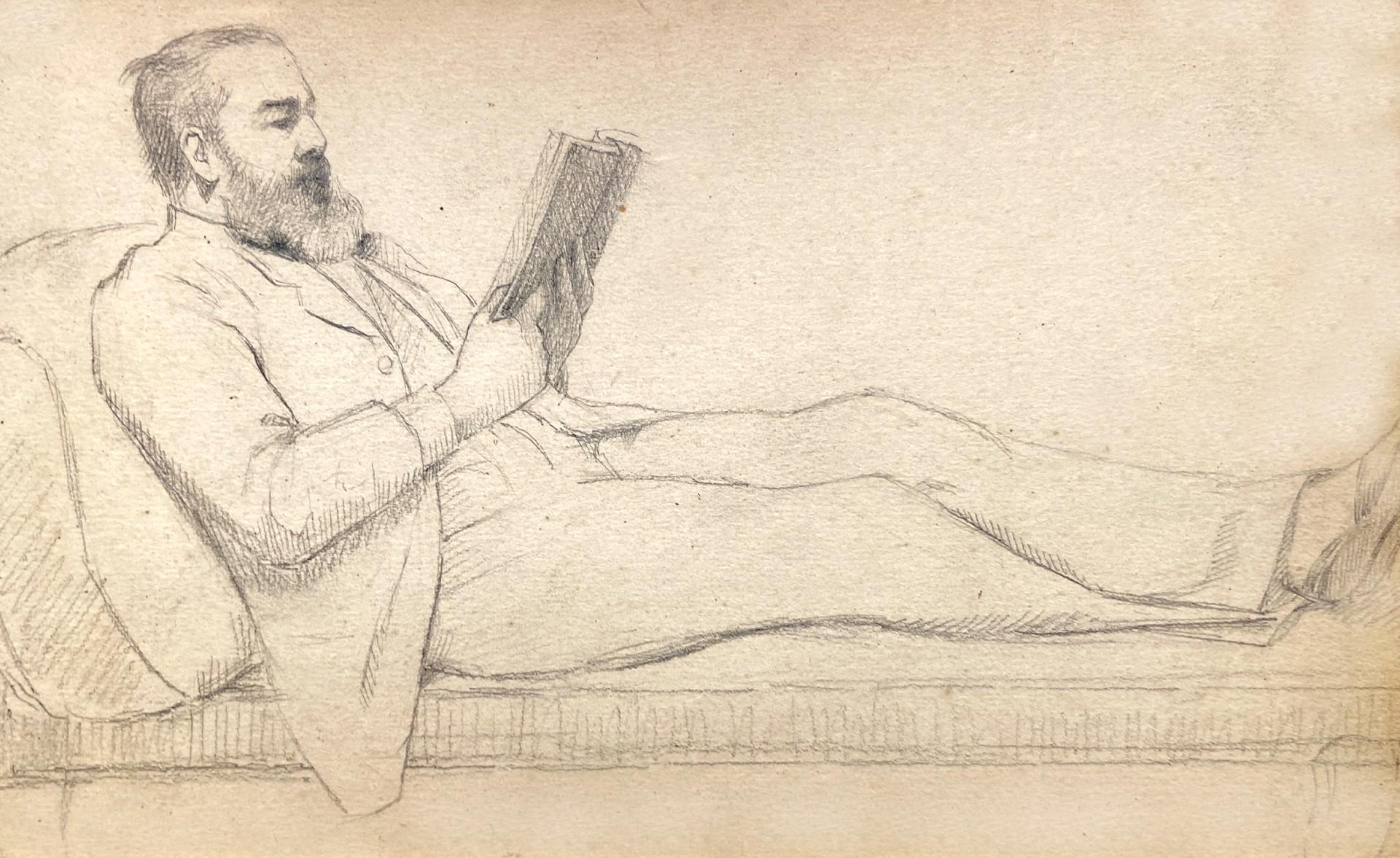 A Study of Thomas Cooper Gotch, 19th Century Graphite Sketch
