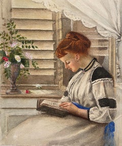 Sketch of Mary Braud, Watercolour Portrait, English Artist, 19th Century