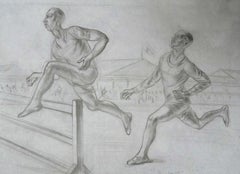 The Race, 20th Century Graphite Sketch, English Artist