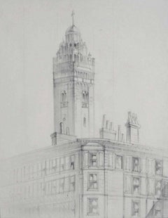Westminster Kathedrale,  Graphitskizze des 20. Jahrhunderts, englische Künstlerin