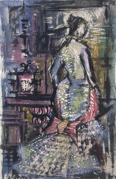 Showstopper, 20th Century Ink and Watercolour Sketch, Wigan School
