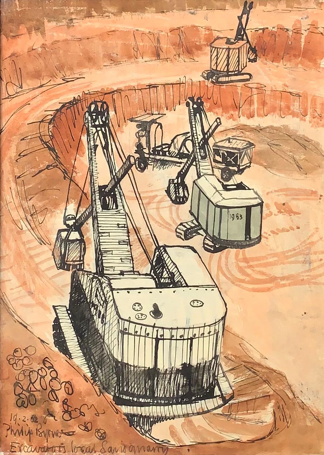Excavators at the Local Sand Quarry