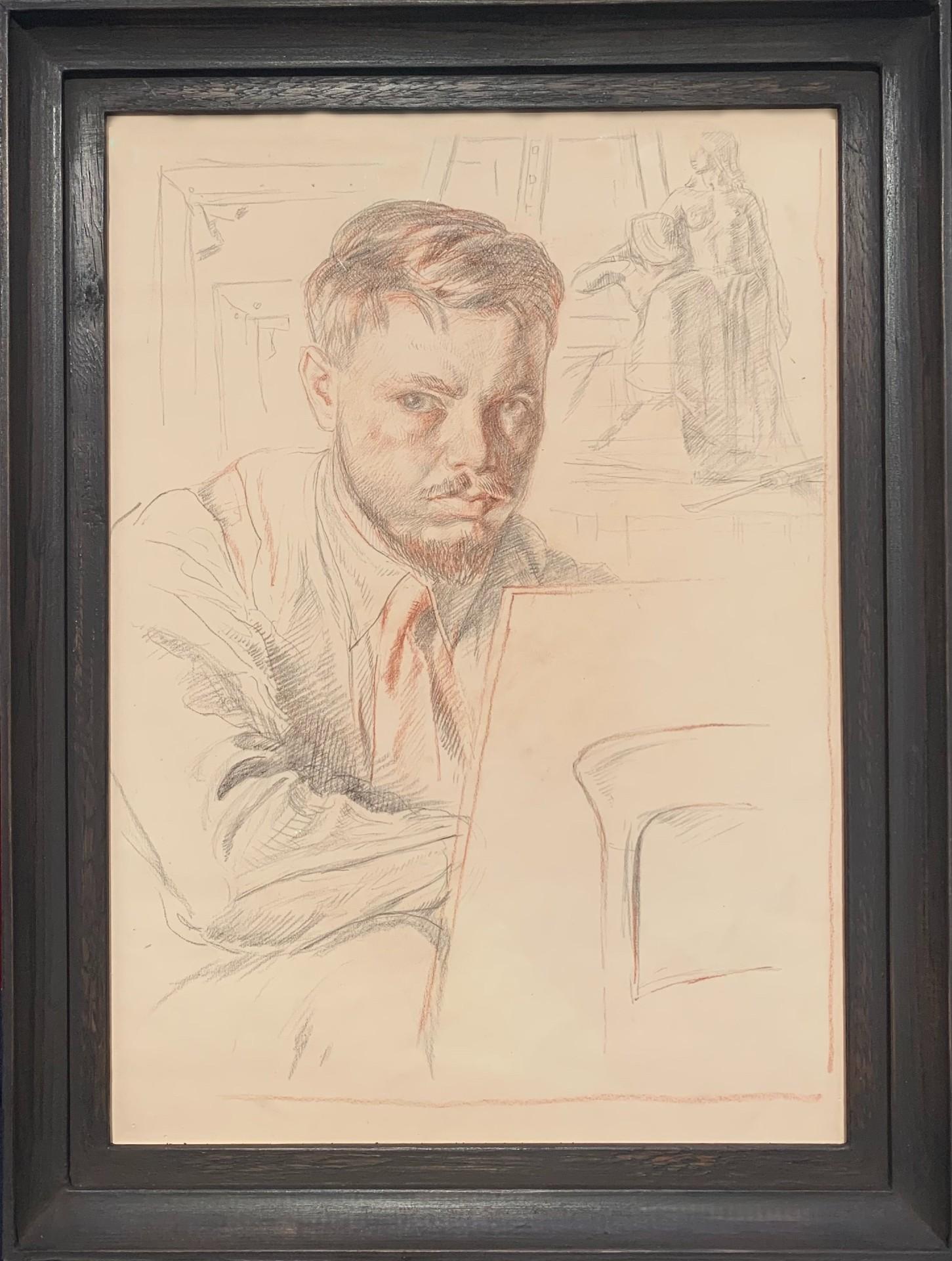 Bernard, Self-Portrait – Art von 1950's English School