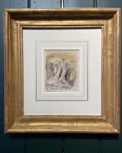 Ancient Oak Trees in Lullingstone Park, Samuel Palmer Watercolour and Ink