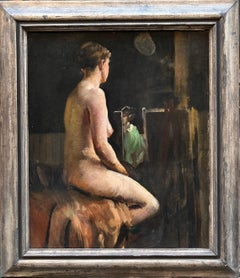 Das Kunstmodell, 20. Jahrhundert Ölgemälde, Akt