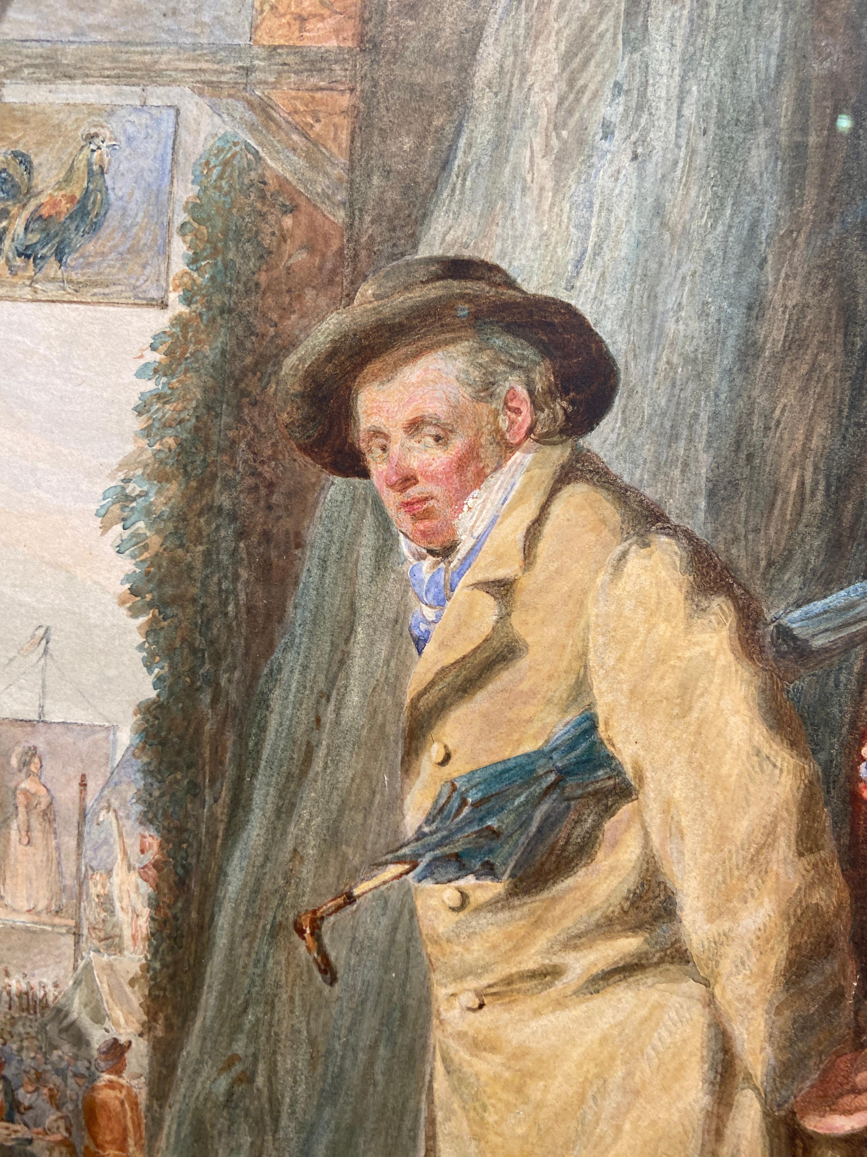 The Chestnut Seller, Victorian Watercolour Genre Scene For Sale 2