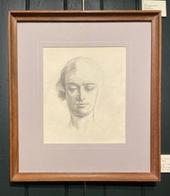 Study of a Woman, Graphite Sketch, 20th Century British Artist, Signed