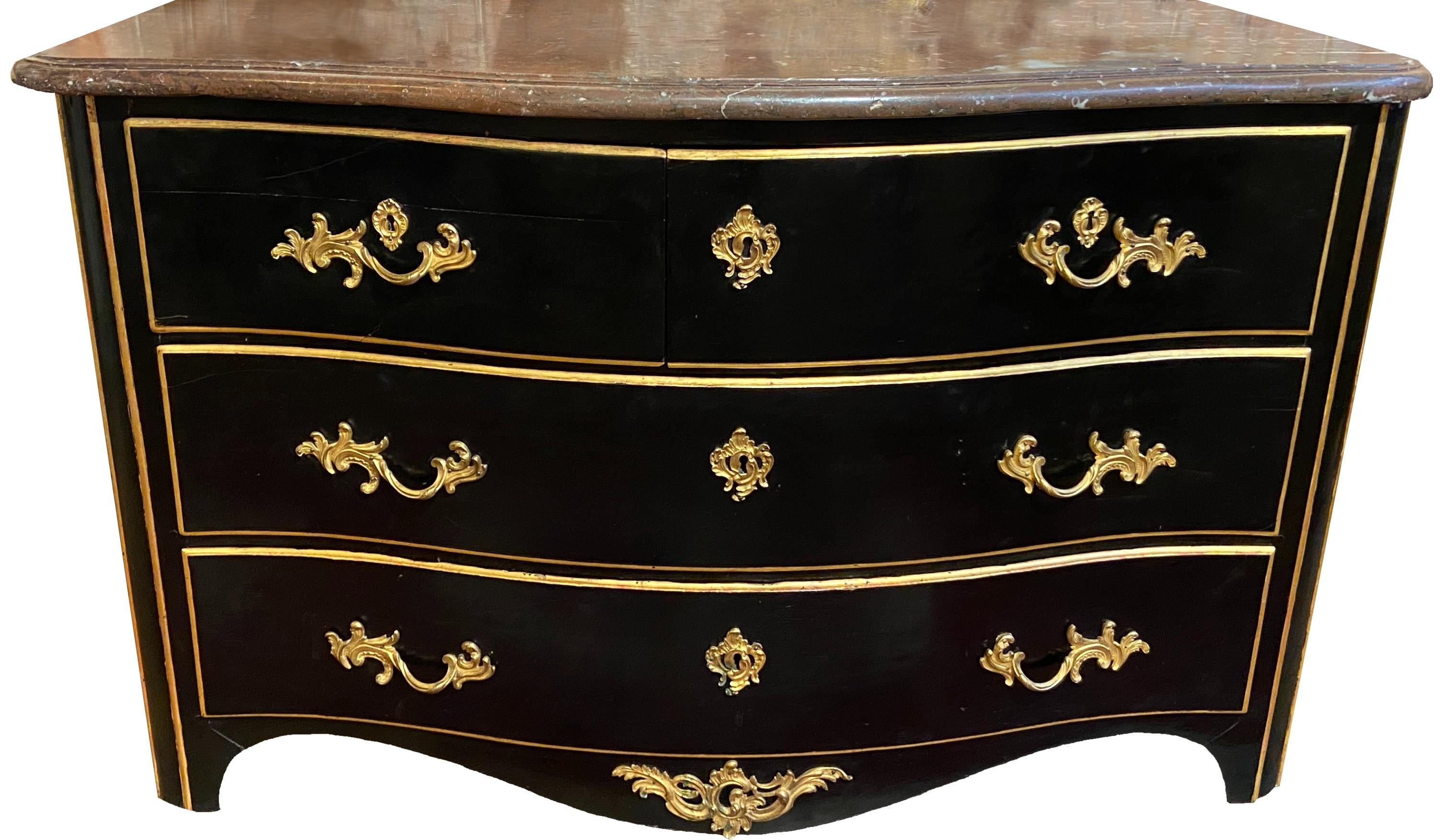 Oak and Marble 18th Century French Commode - Sculpture by Jean Pierre Latz