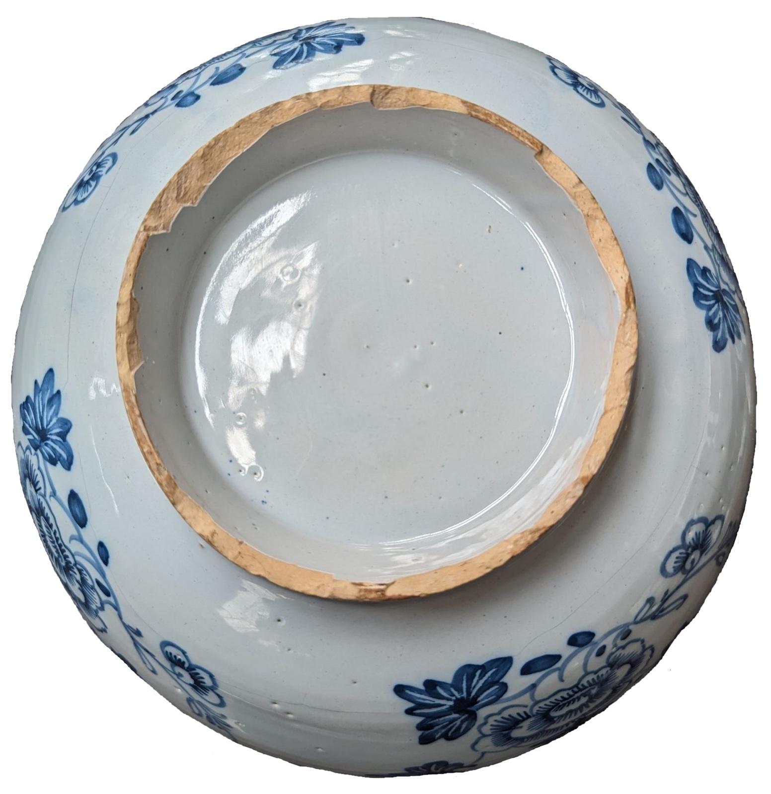 18th Century English Delftware Pottery, Glazed Bowl Inscribed 'Success to Trade' For Sale 2