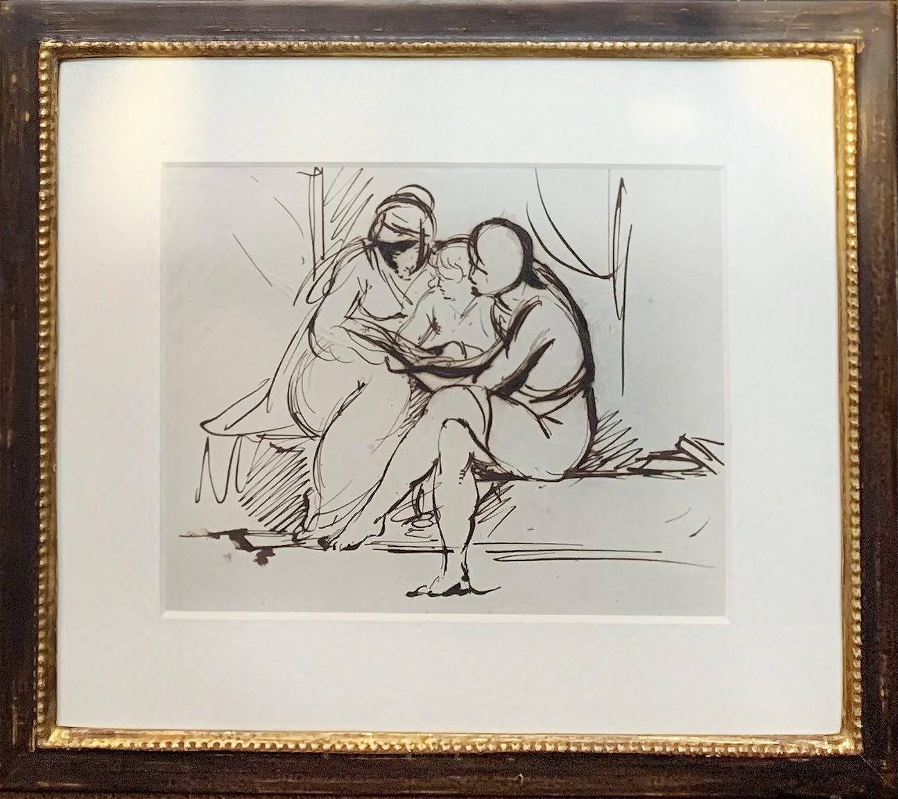 Sketch of Three Figures - Art by Benjamin Robert Haydon