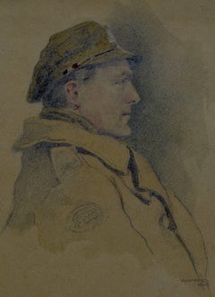 Unknown Officer in Trench Cap
