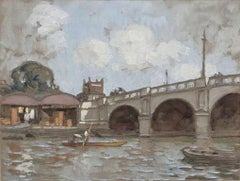 Kingston Bridge, English 20th Century Signed Watercolour