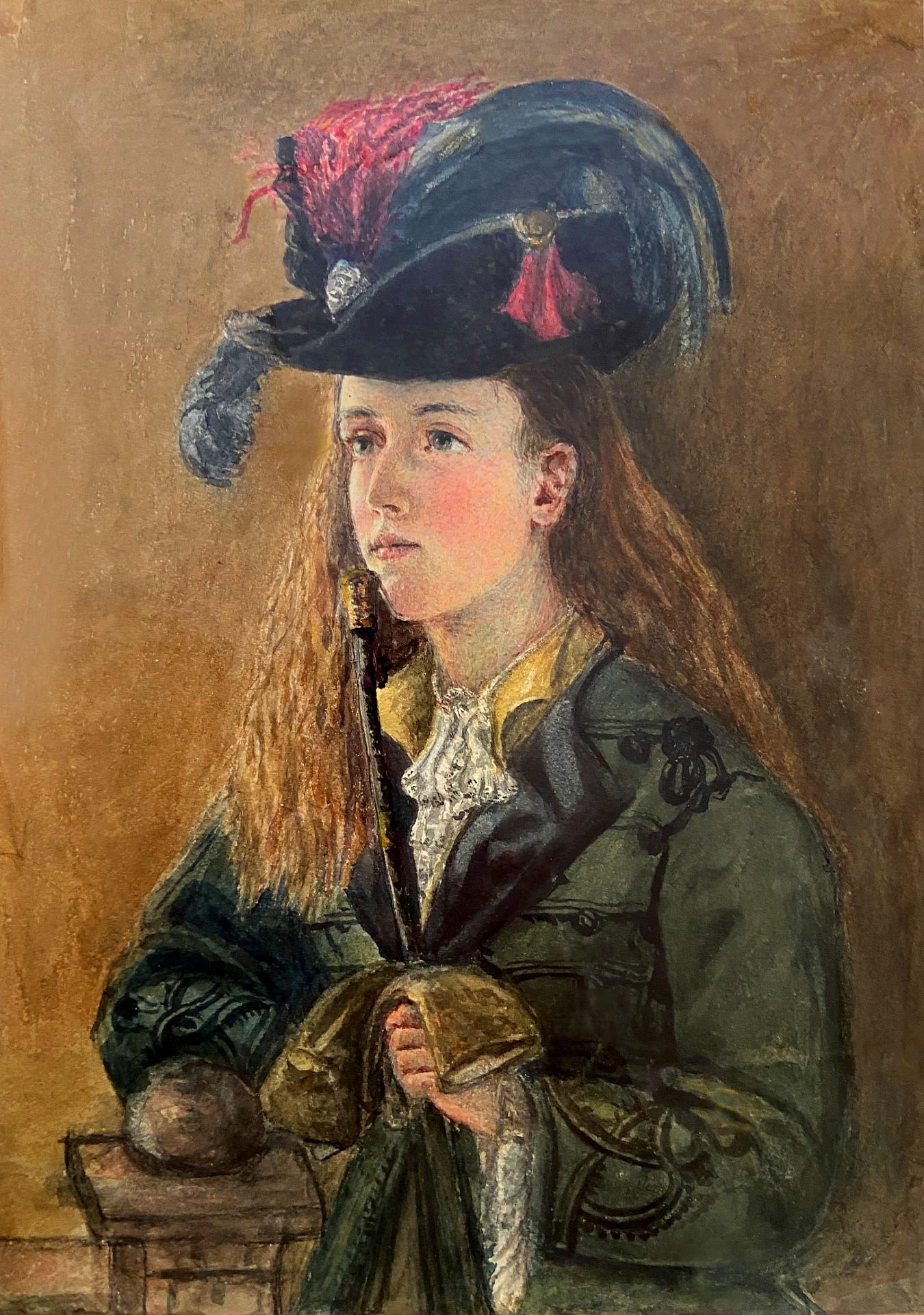 Portrait of Mary Braud, British 19th Century Watercolour