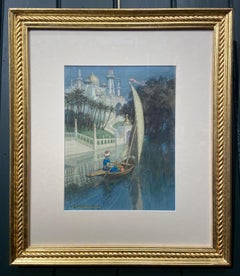 Anight My Shallop, Aquarellillustration aus dem 20.