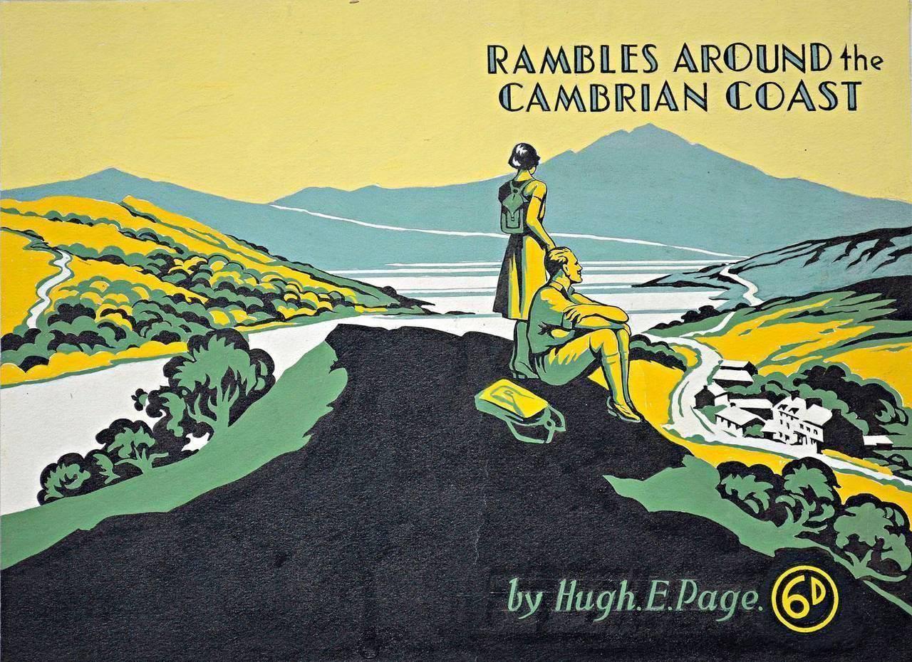 Gwynn Landscape Art - Rambles around the Cambrian Coast, British 20th Century (Artwork for book cover)