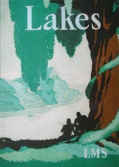 Lakes, English School 20th Century Art-Deco Gouache