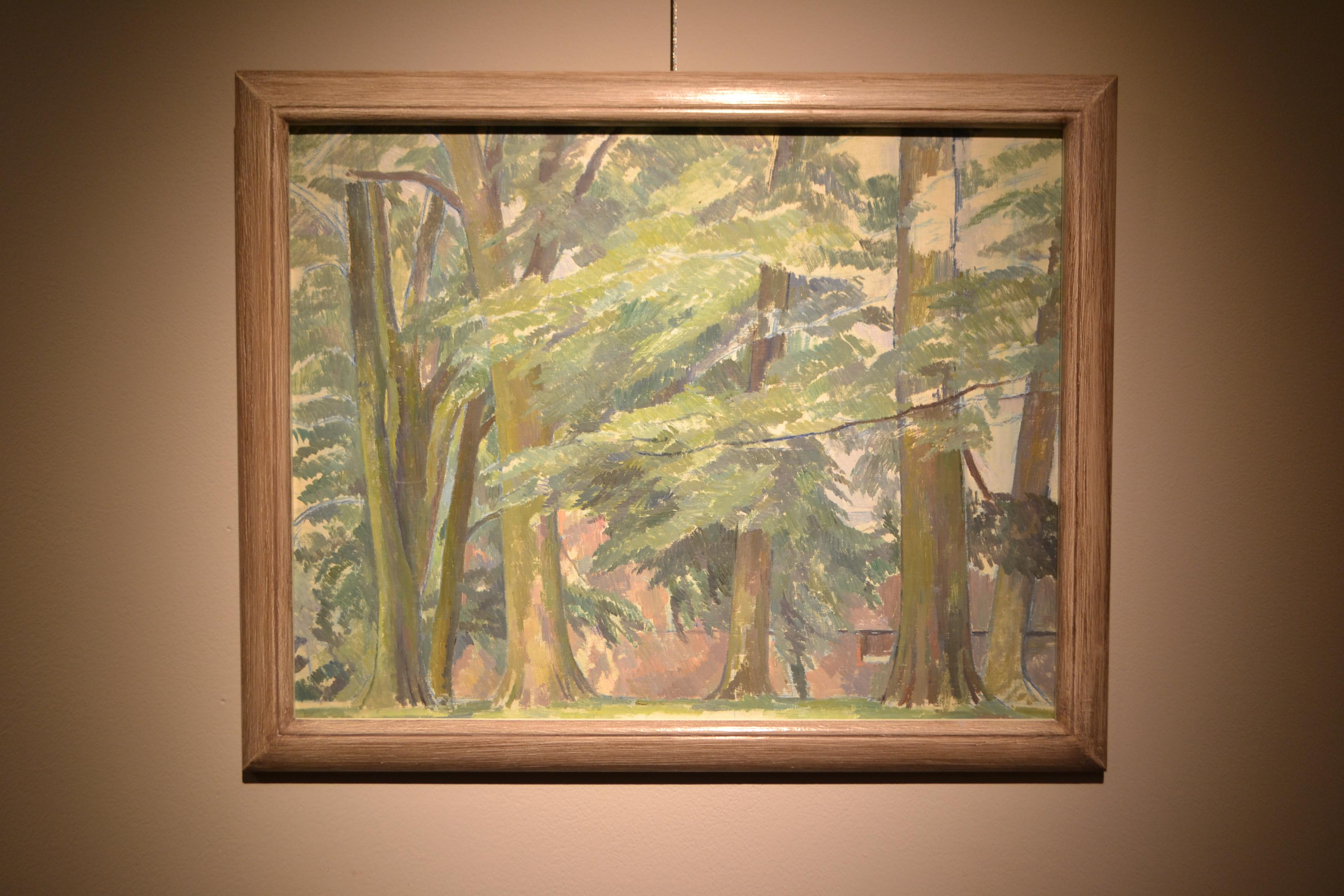 A Wooded Landscape, 20th Century Oil Landscape - Painting by Percy Thornton