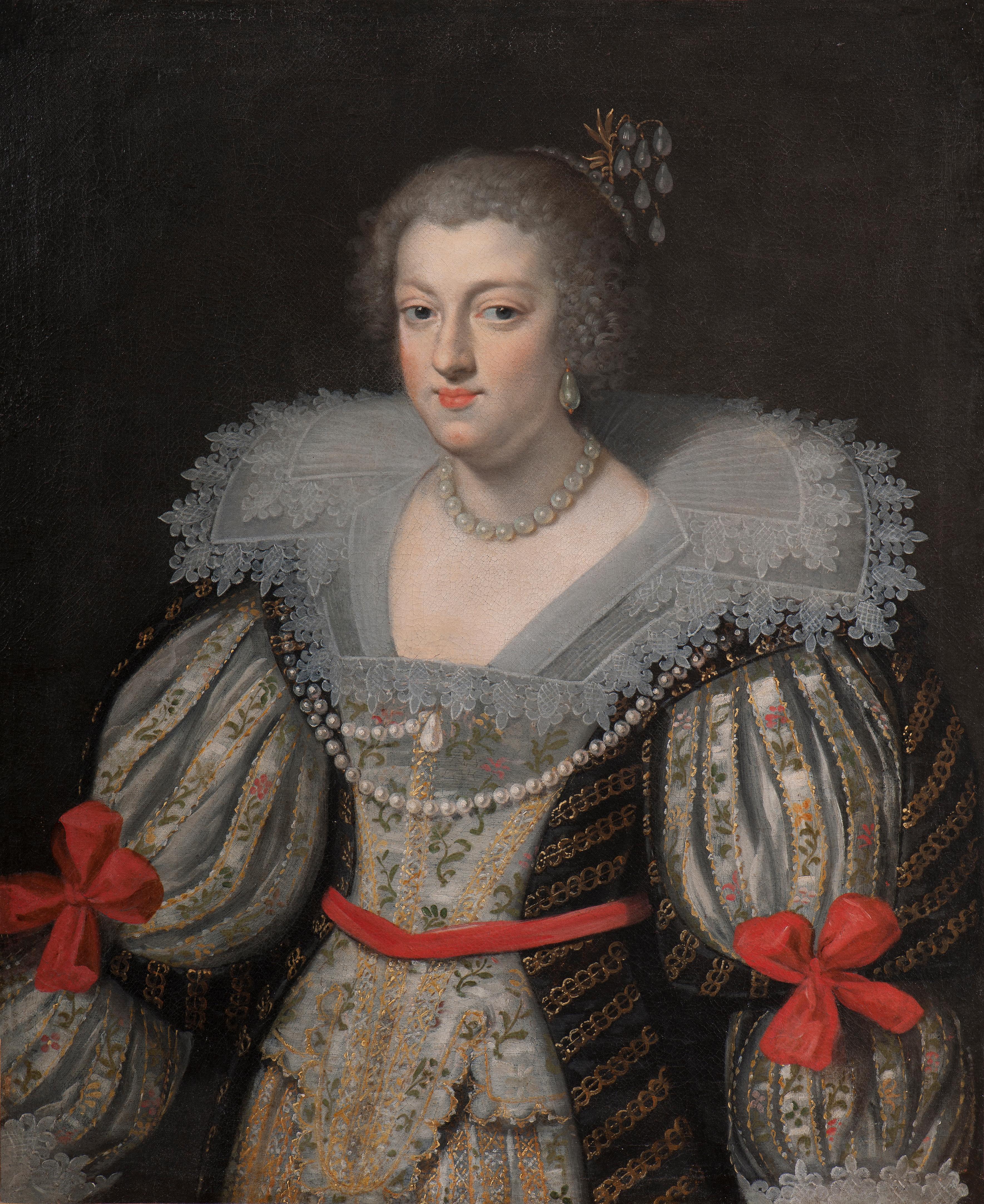 Daniel Dumonstier Portrait Painting - Portrait of Anne of Austria 