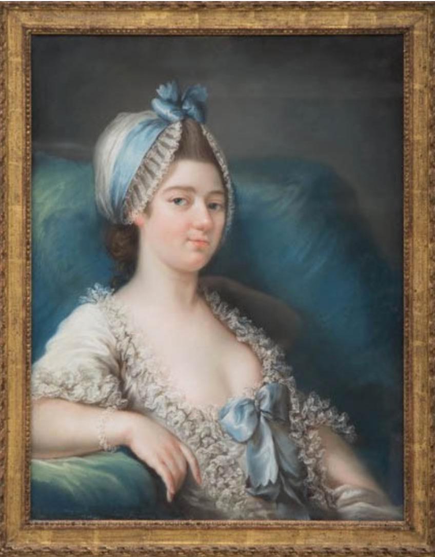 Porträt einer Dame – europäisches Pastell des späten 18. Jahrhunderts – Art von Unknown