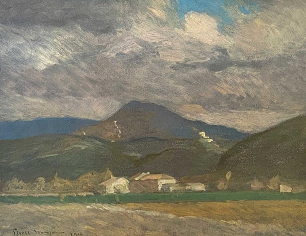 George Thomson Landscape Painting - En Plein Air Sketch, 20th Century Oil Sketch