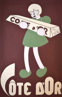 Cote d'Or, European Advertisement Original Mid 20th Century Gouache 