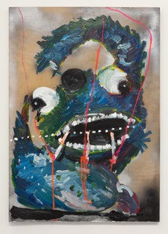 Nic Mathis, Untitled (Medium Smoker 1), original monster painting wall art