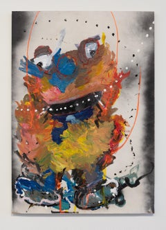 Nic Mathis, Untitled (Medium Smoker 4), unique painting wall art on panel